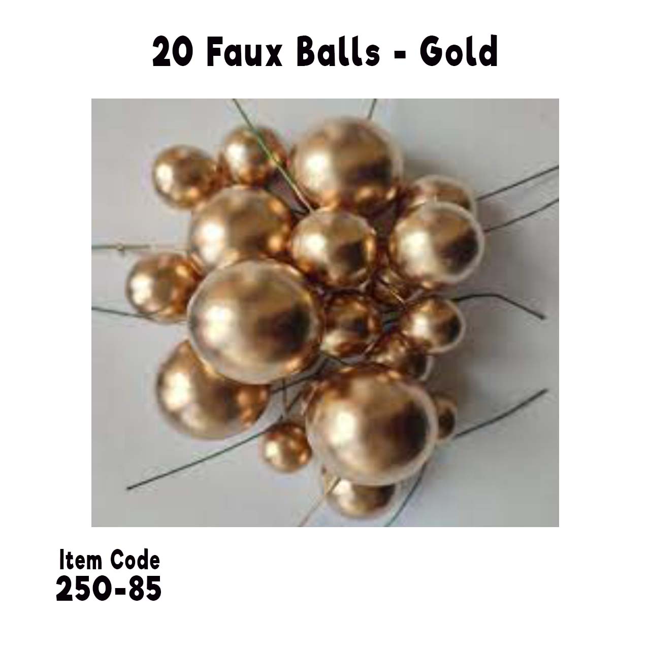 20 Faux Ball - Gold